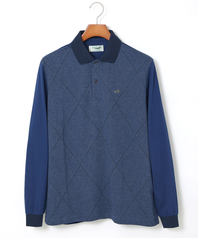 シルケット加工 地柄 ポロシャツ【日本製】