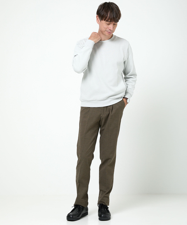 ダブルフェイス ジャカード トレーナー