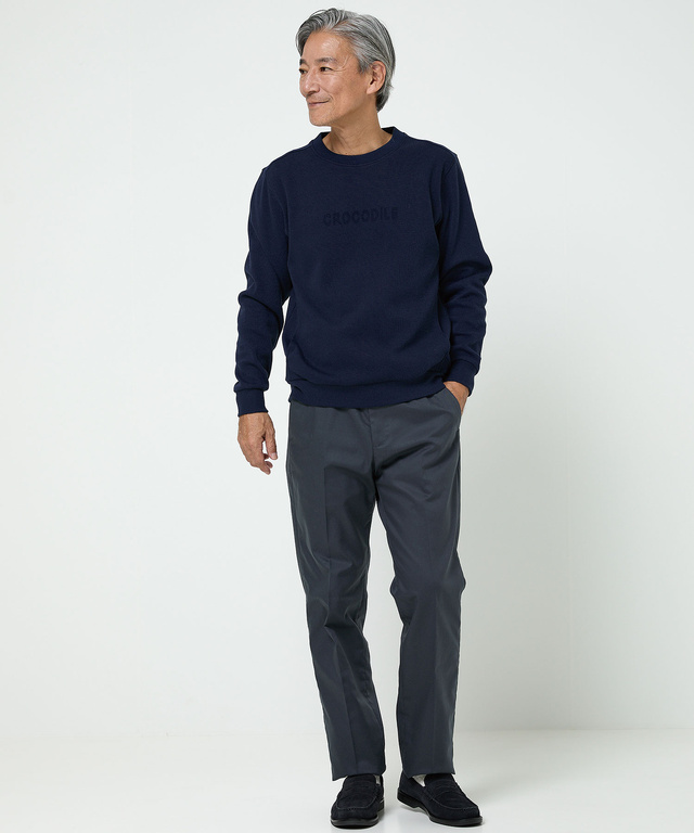 ダブルフェイス ジャカード トレーナー