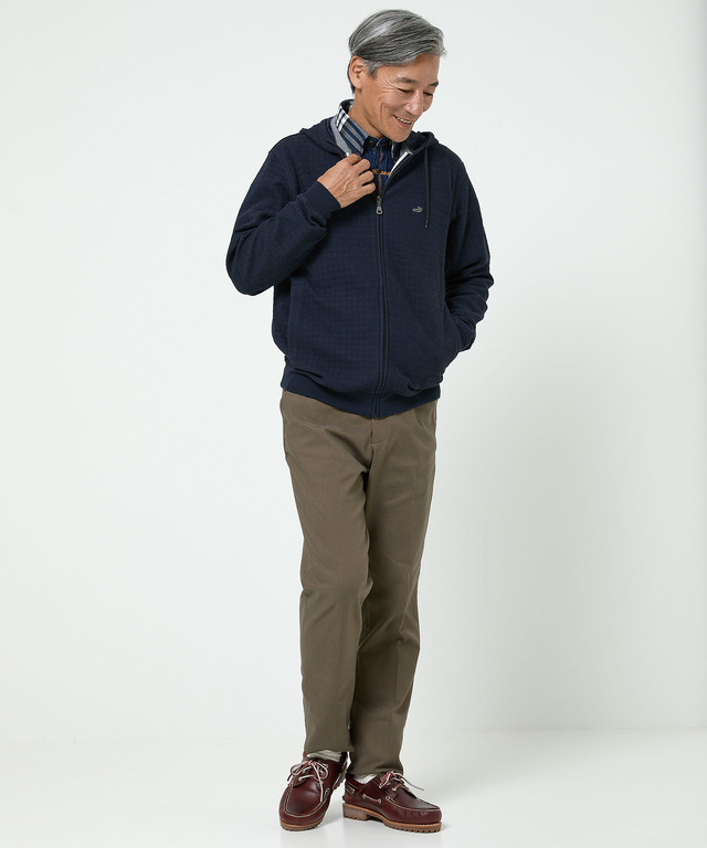 パイル地 コットン パーカー 