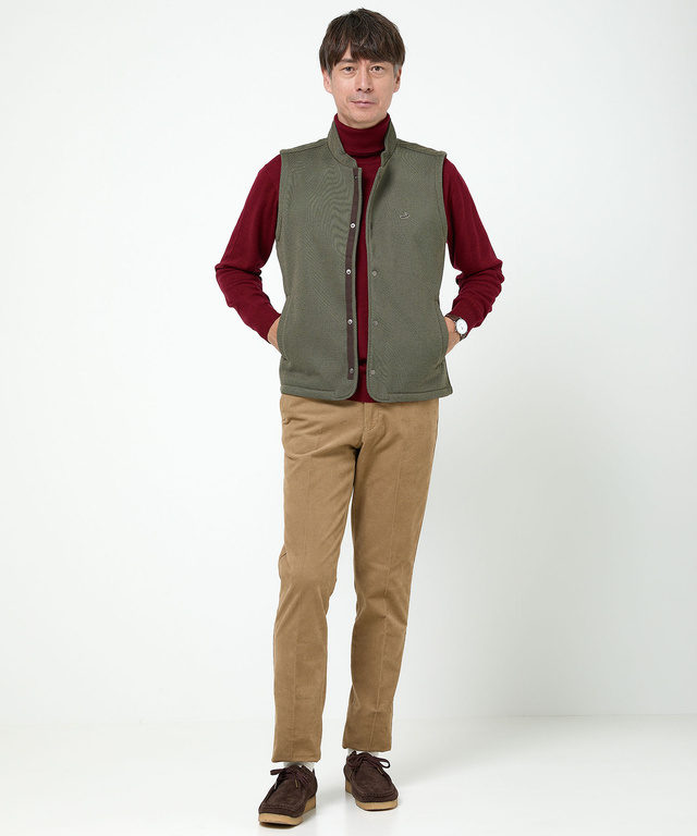 ツイル フリース ベスト