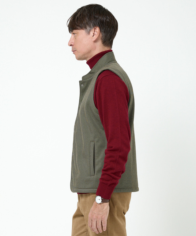 ツイル フリース ベスト