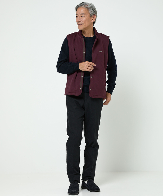 ツイル フリース ベスト