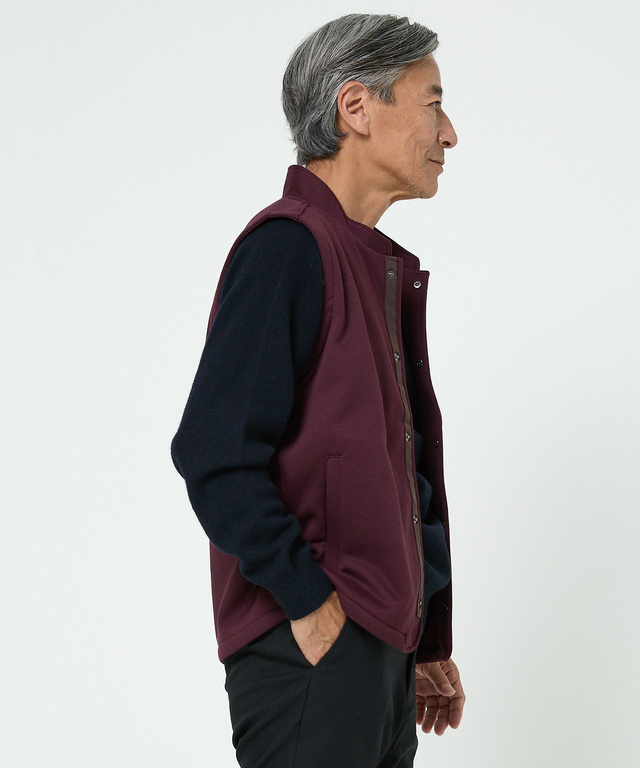 ツイル フリース ベスト