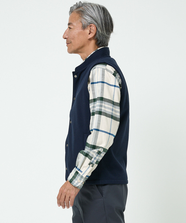 ツイル フリース ベスト