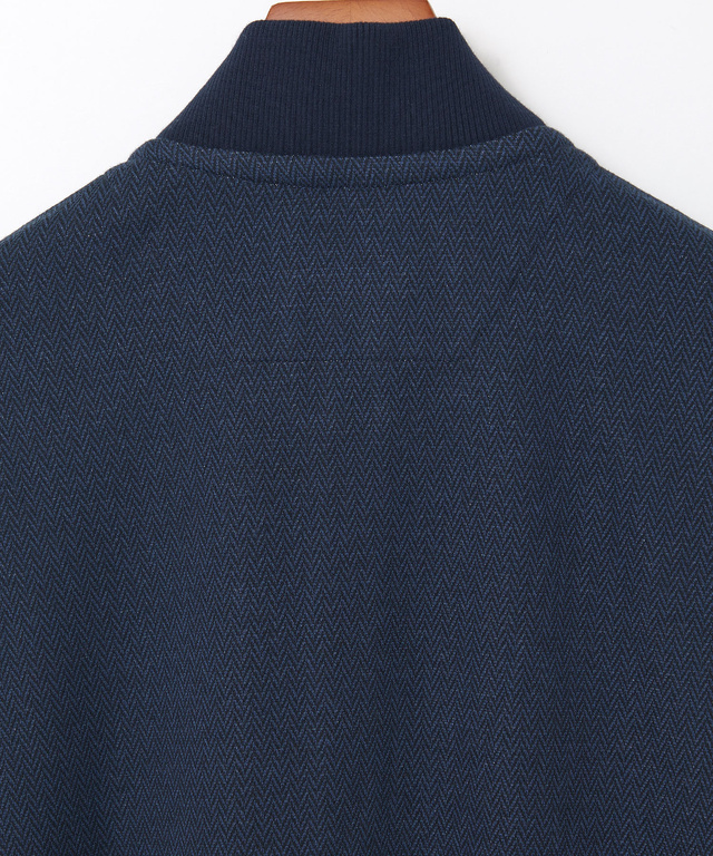 ヘリンボーン柄 フルジップ ブルゾン