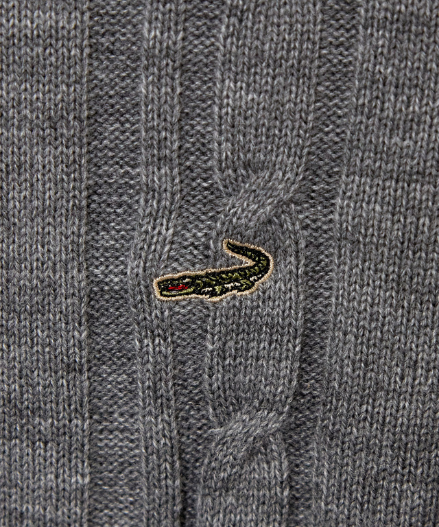 ケーブル柄 切り替え トレーナー