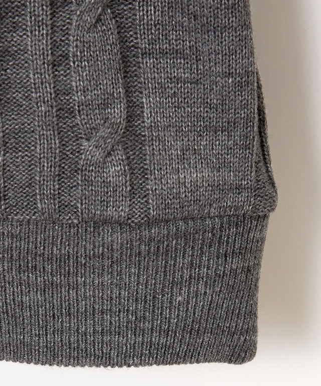 ケーブル柄 切り替え トレーナー