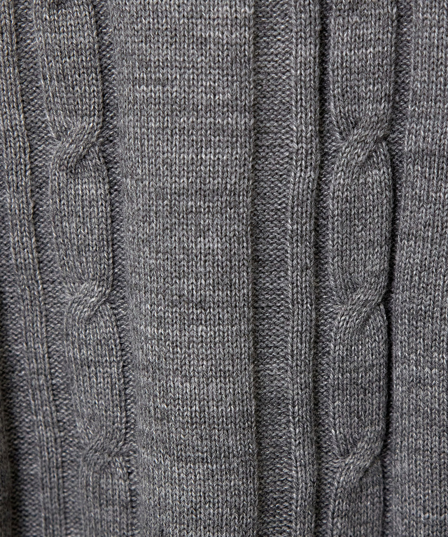 ケーブル柄 切り替え トレーナー