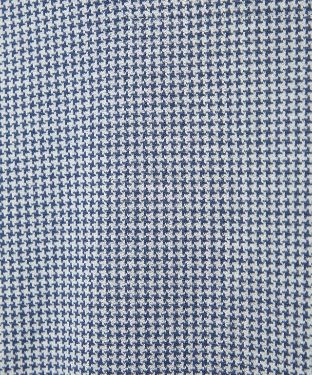 千鳥柄 ハーフジップ ポロシャツ