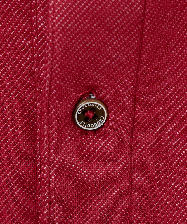 チェック柄 プリント ポロシャツ