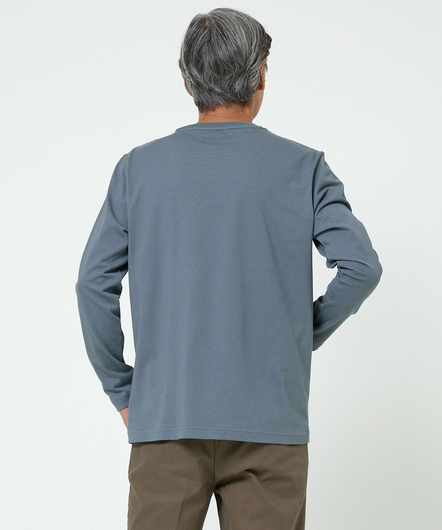 胸ライン デザイン 長袖Tシャツ