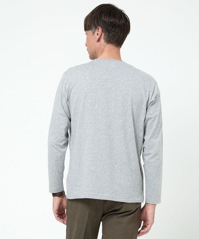 ポケットデザイン 長袖 Tシャツ