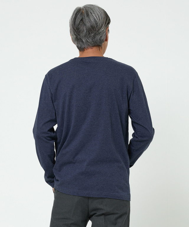 ポケットデザイン 長袖 Tシャツ