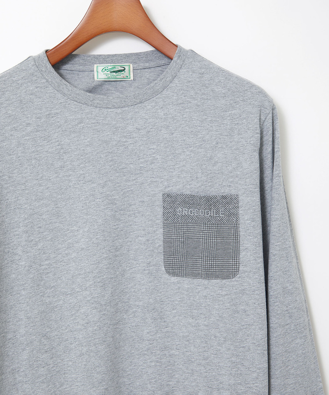 ポケットデザイン 長袖 Tシャツ