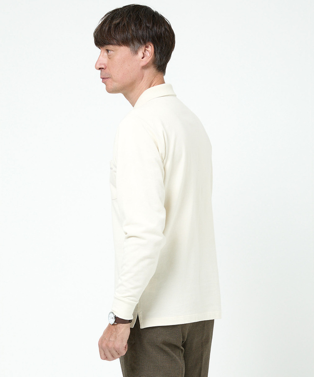 リブ襟 鹿の子 ポロシャツ