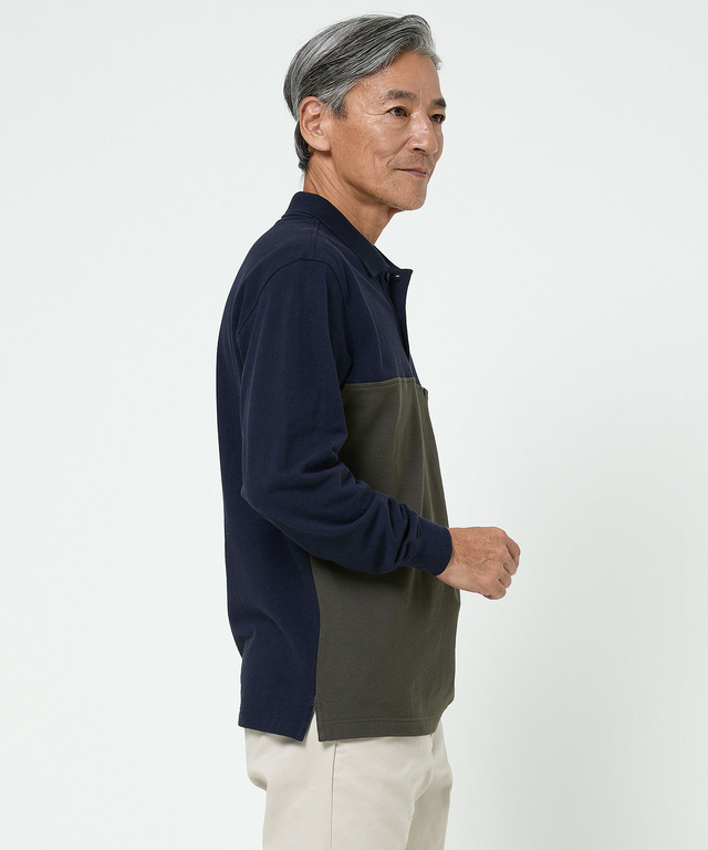 配色切り替え ポロシャツ