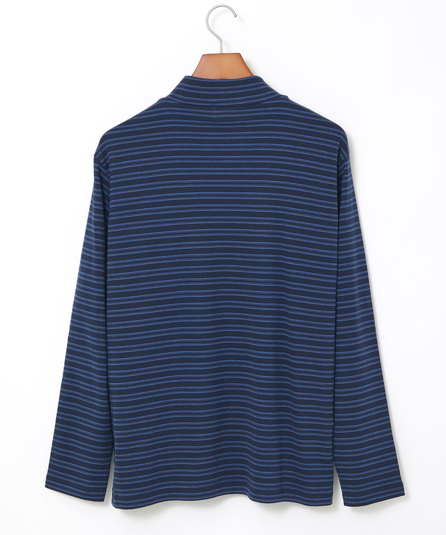 スムース素材 ハイネック カットソー