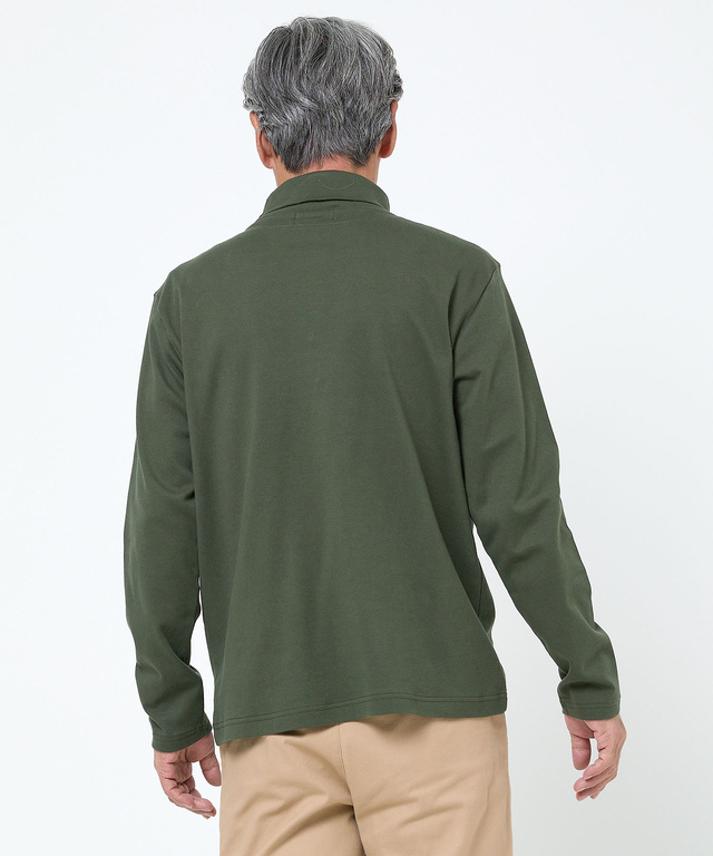 スムース素材 タートルネック カットソー