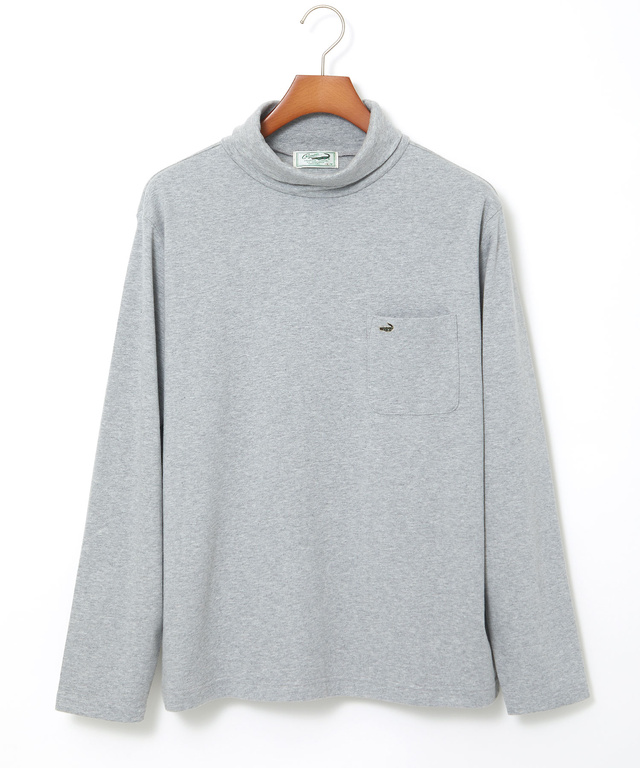 スムース素材 タートルネック カットソー