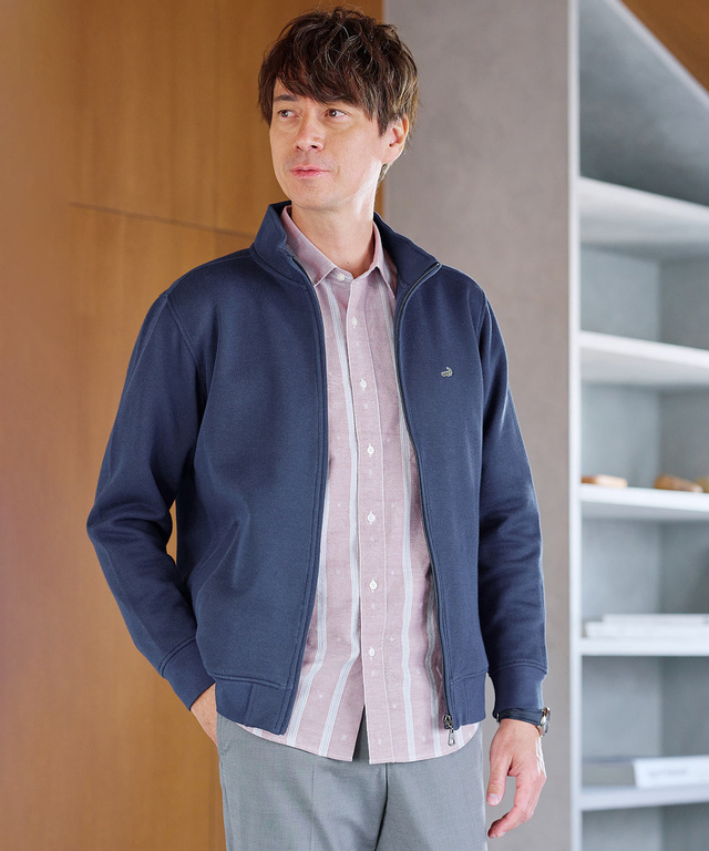 ダブルフェイス ジップアップ ブルゾン