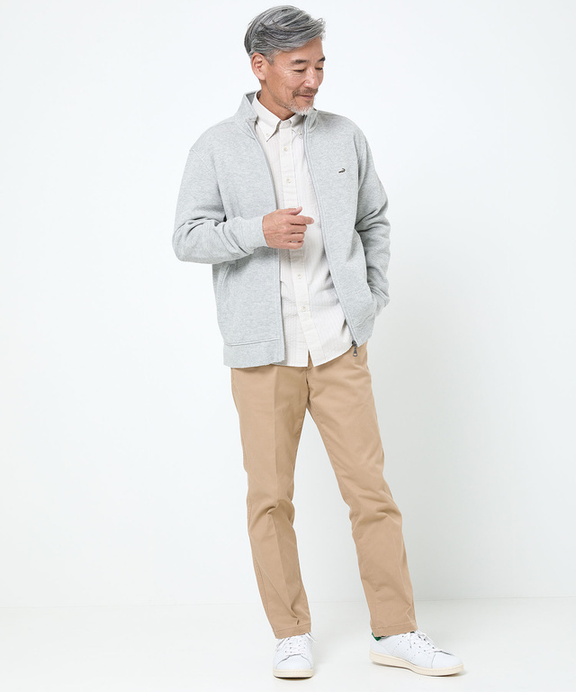 ダブルフェイス ジップアップ ブルゾン