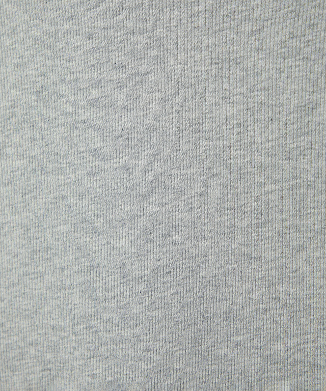 テレコ編み ハイネック カットソー