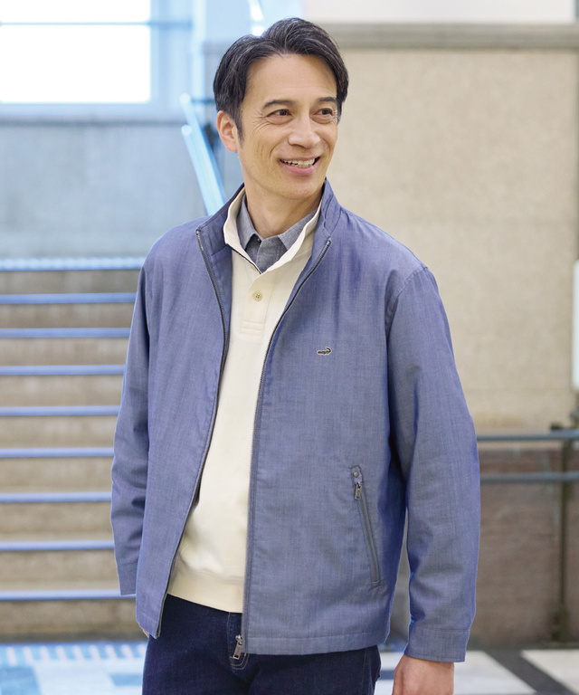 千鳥柄 ジャカード トレーナー