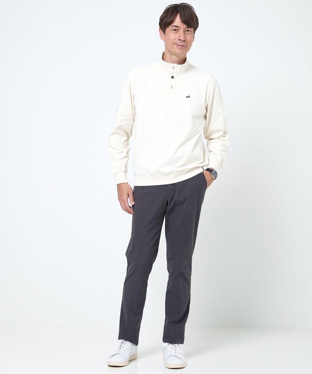 千鳥柄 ジャカード トレーナー