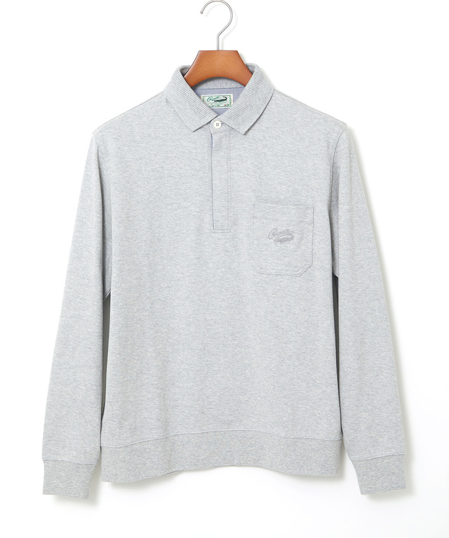 襟デザイン ジップ ポロシャツ