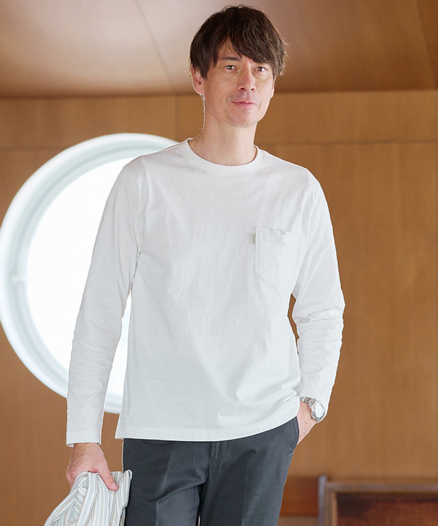 シャドーボーダー ポケットタブ カットソー