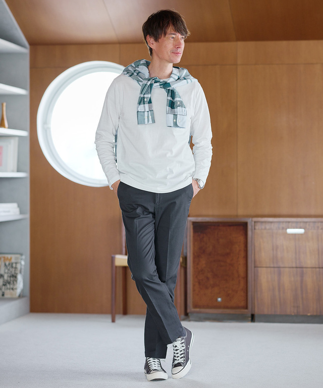 シャドーボーダー ポケットタブ カットソー