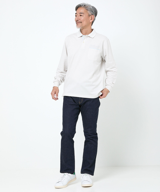 鹿の子 モチーフプリント ポロシャツ