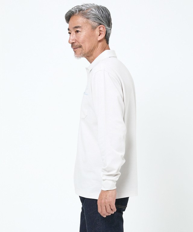 鹿の子 モチーフプリント ポロシャツ