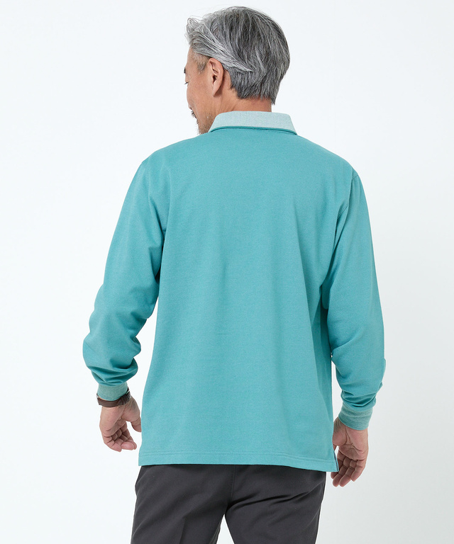 鹿の子 モチーフプリント ポロシャツ