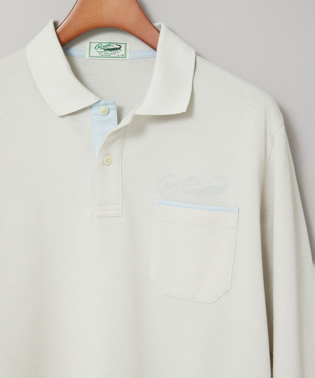 鹿の子 モチーフプリント ポロシャツ