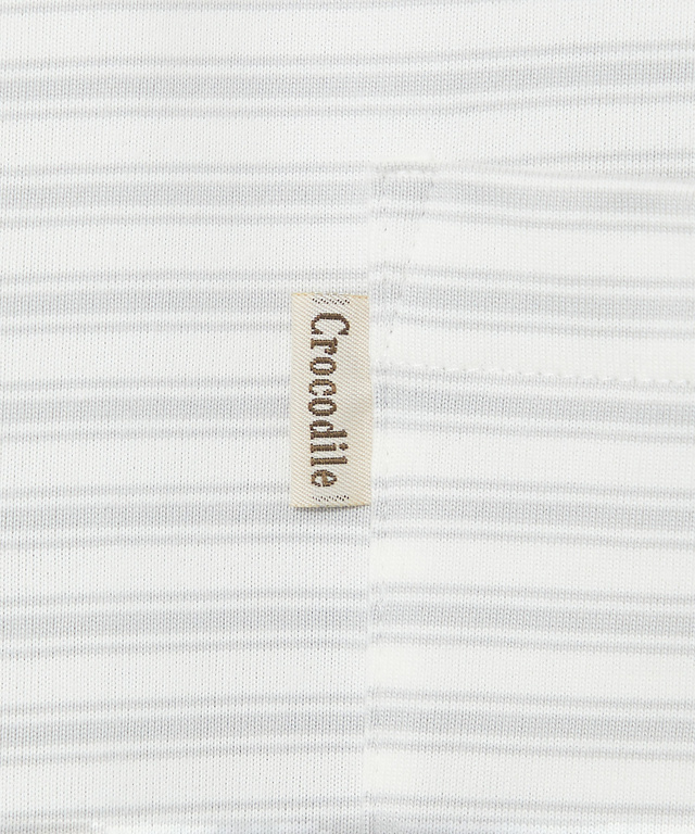 ボーダー クルーネック Tシャツ【接触冷感】【UV加工】