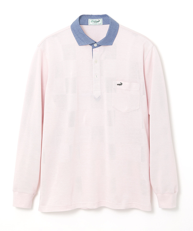 鹿の子 ブロックチェック ポロシャツ【吸汗速乾】