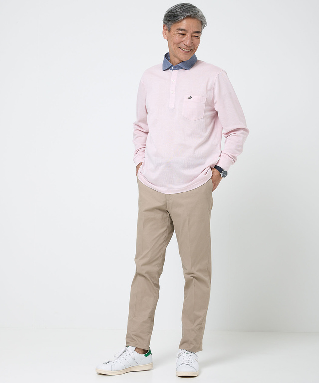 鹿の子 ブロックチェック ポロシャツ【吸汗速乾】