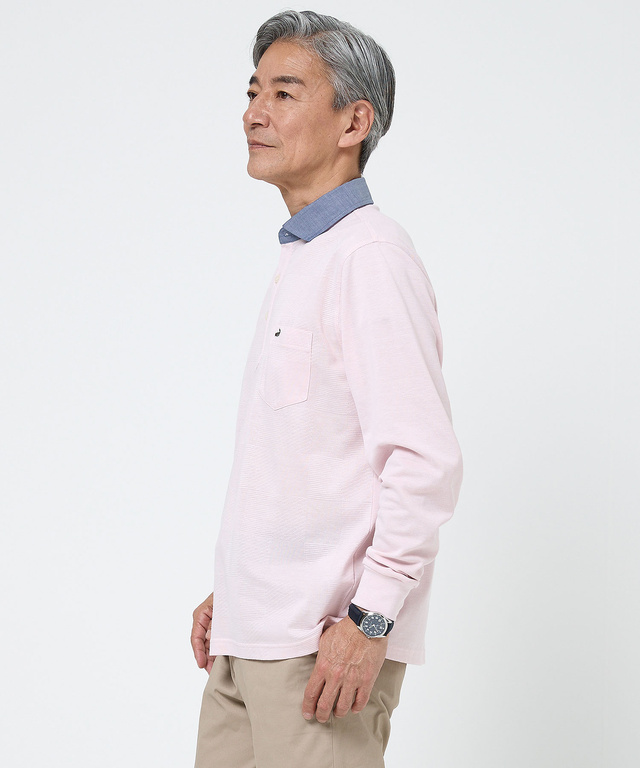 鹿の子 ブロックチェック ポロシャツ【吸汗速乾】