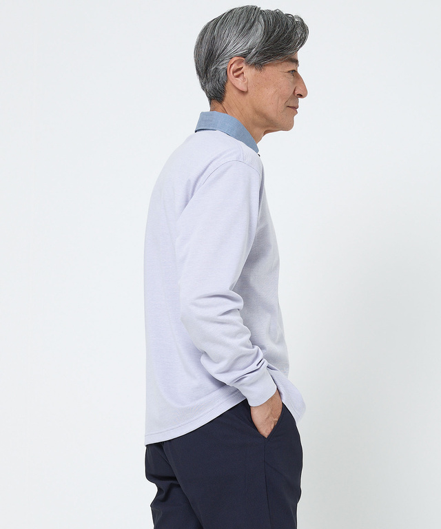 鹿の子 ブロックチェック ポロシャツ【吸汗速乾】