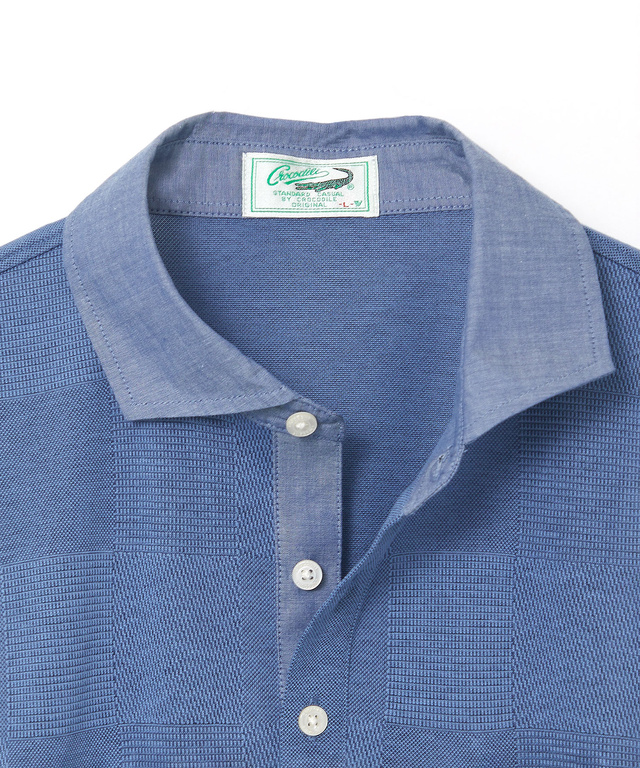 鹿の子 ブロックチェック ポロシャツ【吸汗速乾】