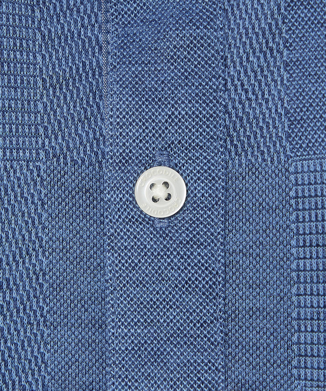 鹿の子 ブロックチェック ポロシャツ【吸汗速乾】