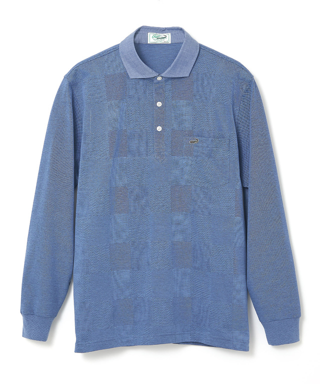 鹿の子 ブロックチェック ポロシャツ【吸汗速乾】