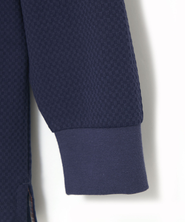 シアサッカー 格子柄 ポロシャツ