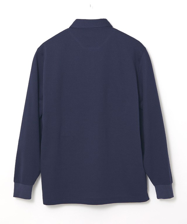 シアサッカー 格子柄 ポロシャツ