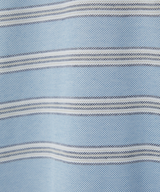 パネルボーダー 7分袖 ポロシャツ【吸汗速乾】