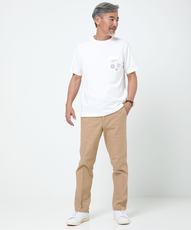 シャドーボーダー スタンププリント Tシャツ 【吸汗速乾】