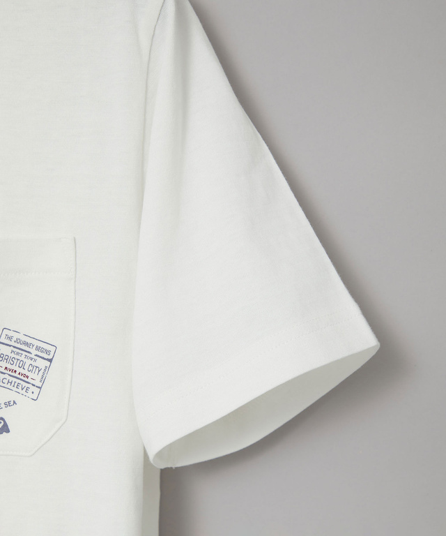 シャドーボーダー スタンププリント Tシャツ 【吸汗速乾】