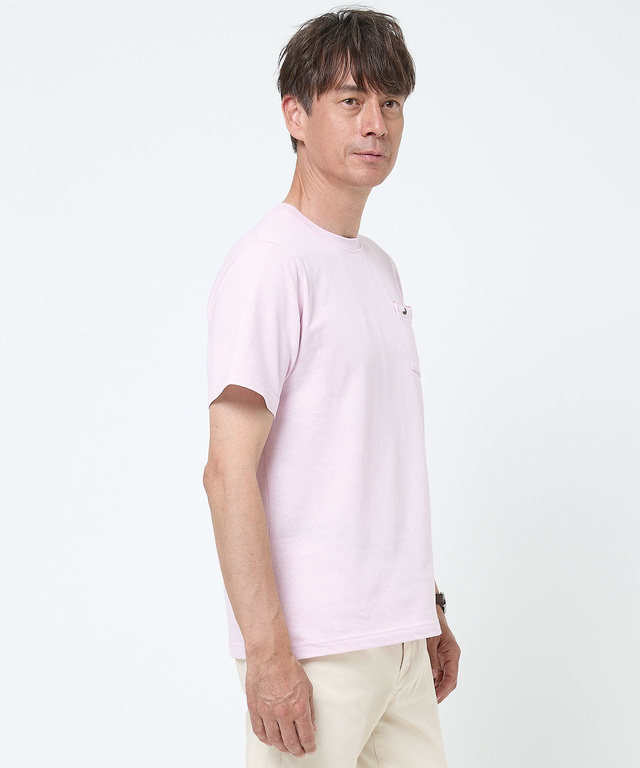 リネンライク ポケットパイピング Tシャツ